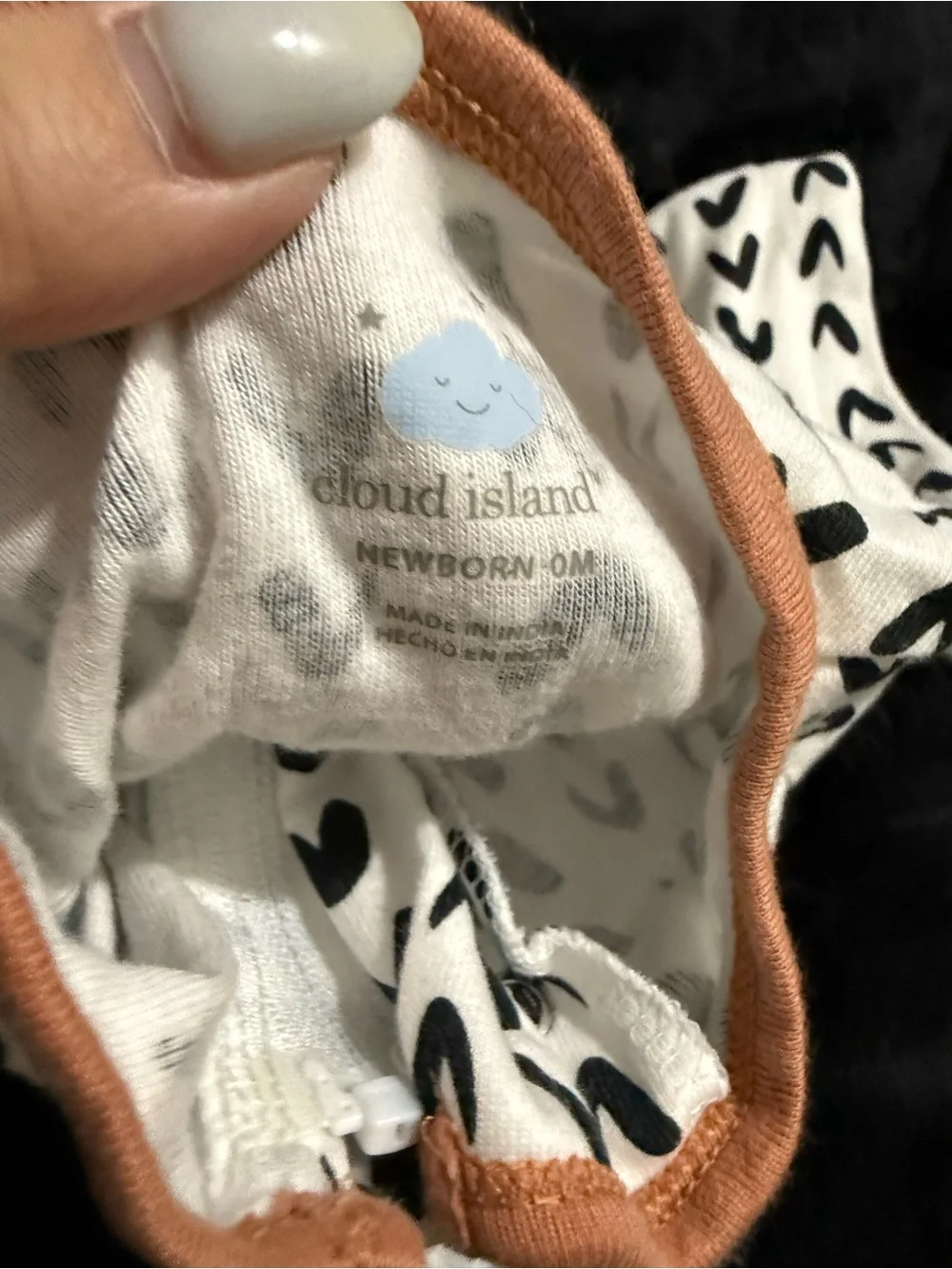 cloud island Girls' Heart Print Pajama Set - White, Pink, Blue, Black